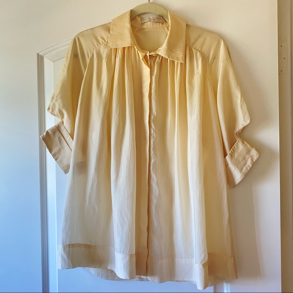 Stella McCartney Cream Short Sleeve Top